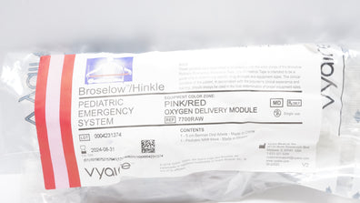 Vyaire 7700RAW Broselow/Hinkle Pediatric Oxygen Delivery Module Pink/Red (x)